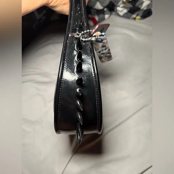 Coachtopia Crinkle Patent Coachtopia Leather With Spikes All Over Ergo - Picture 3 of 8